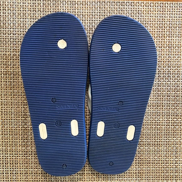 Armani Jeans Blue White Logo FlipsSize 41 (10) - Picture 2 of 5